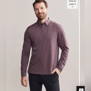 M Rhône Commuter Long Sleeve Polo